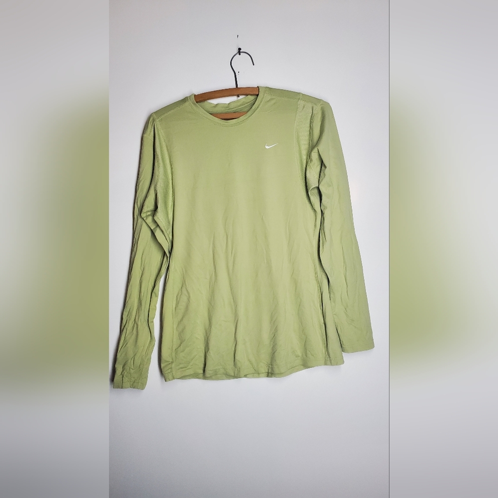 Nike Green Dry Fit Women's Shirt with Mess Inserts.  Size L
